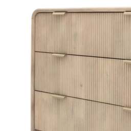 Colonna 3 Drawer Chest - 3 Drawer Chest Natural Mango Wood / Brass - thumbnail 8
