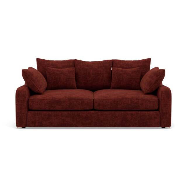 Thalia 2 Seater Sofa - Small Sofa Grade C - Pillow Back / Zelda Burgundy - image 1