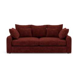 Thalia 2 Seater Sofa - Small Sofa Grade C - Pillow Back / Zelda Burgundy - thumbnail 1