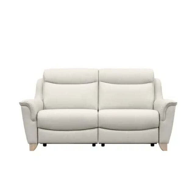 Parker Knoll Manhattan 2 Seater Recliner Sofa - 2 Seater Double Power Recliner M Grade Leather - Madri Moss - image 1