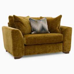 Stafford Loveseat - Cuddler Sofa Fabric - Kobe Brick / Smoke Feet - thumbnail 3