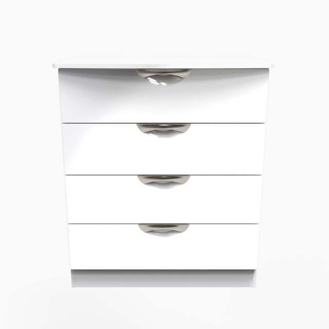 Colton 4 Drawer Deep Chest - 4 Drawer Deep Chest - WGW - White Gloss & White - image 1