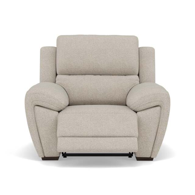 Echo Recliner Armchair - Power Recliner Chair Fabric - Power Recliner with USB - FAB-MIL-110 SAND - image 1