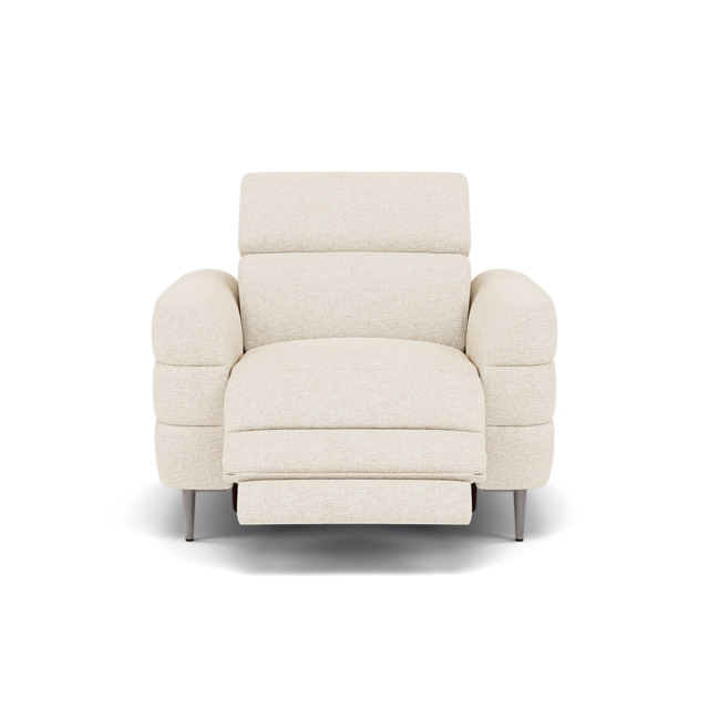 Hoy Recliner Armchair - Chair W/ Power Recliner W/ Manual Headrest Fabric - Power with Manual Headrest - KB-1285-UK Darwin Ivory - image 1