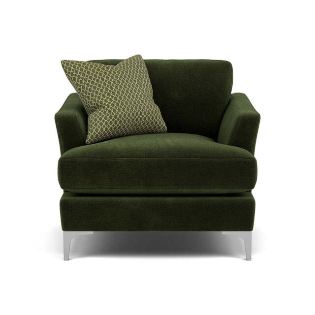Tulip Armchair - Chair Fabric - Pillow Pack 1 / Brushed Chrome - image 1