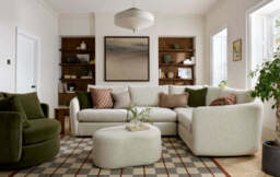 Vogue Williams Carnaby Large Corner Sofa - Large Corner Sofa Right Linen Look - Right Hand Facing - Linen Look Terracotta - thumbnail 2