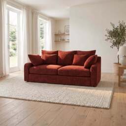 Thalia 2 Seater Sofa - Small Sofa Grade B - Pillow Back / Plush Velvet Silver - thumbnail 2