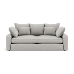 Thalia 2 Seater Sofa - Small Sofa Grade B - Pillow Back / Plush Velvet Silver - thumbnail 1