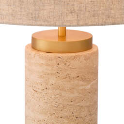 Eichholtz Lxry Table Lamp Traventine And Antique Brass Finish - Table Lamp Lxry - thumbnail 5