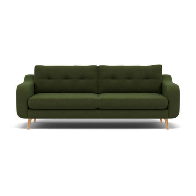 Phoebe 4 Seater Sofa - Extra Large Sofa Standard Back Grade B - Plush Velvet Vine / Natural - image 1