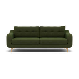 Phoebe 4 Seater Sofa - Extra Large Sofa Standard Back Grade B - Plush Velvet Vine / Natural - thumbnail 1