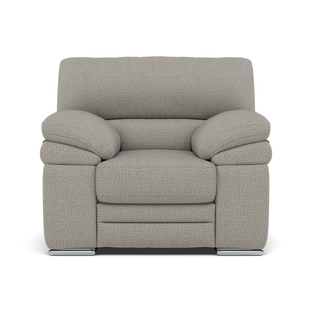 Gino Armchair - Armchair F8 - Hopsack Dove 70001 / Metal Feet - image 1