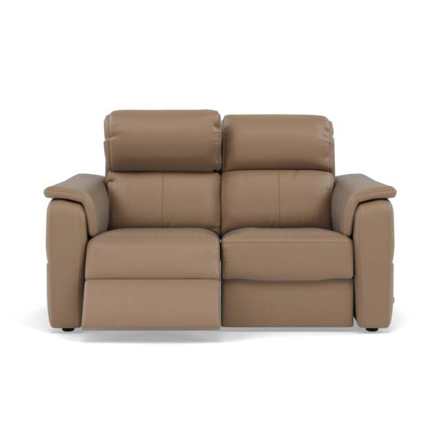Nicoletti Giacomo 2 Seater Recliner Sofa - 2 Seater Sofa Power Recl Lumber Support CB Torello - Power With Power Headrest Footrest Lumbar & USB - Torello PS 312 Taupe - image 1