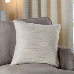 Jupiter Feather Cream And Gold Cushion - Jupiter Feather Cushion Ivory/Gold 50CM - thumbnail 1