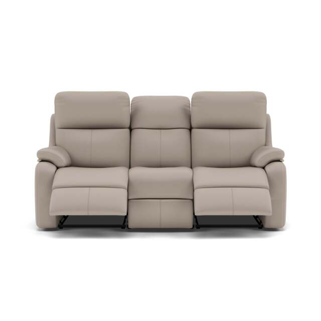 G Plan Kingsbury 3 Seater Recliner Sofa - 3 Seater Power Double Recliner Headrest + Lumbar with USB Grade H - Power with Power Headrest, Lumbar & USB - H002 Oxford Putty - image 1