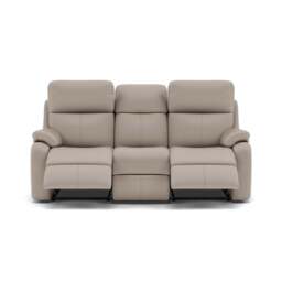G Plan Kingsbury 3 Seater Recliner Sofa - 3 Seater Power Double Recliner Headrest + Lumbar with USB Grade H - Power with Power Headrest, Lumbar & USB - H002 Oxford Putty