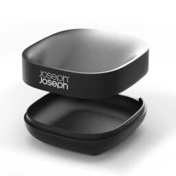 Joseph Joseph Bathroom Black Soap Dish - DISC Slim Compact Soap Dish Matt Black - thumbnail 3