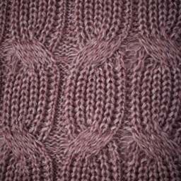 Chunky Marl Knit Purple Square Cushion - Chunky Marl Knit Plum Cushion 45x45CM - thumbnail 4