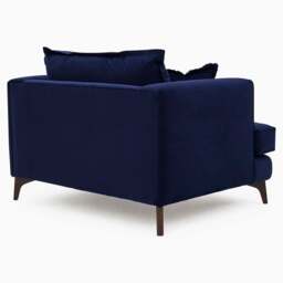 Faith Standard Back Loveseat - Love Chair Grade D - Pillow Back / Aaron Truffle / Mid Oak Feet - thumbnail 5