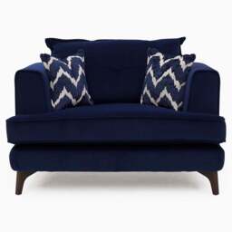 Faith Standard Back Loveseat - Love Chair Grade D - Pillow Back / Aaron Truffle / Mid Oak Feet