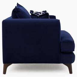Faith Standard Back Loveseat - Love Chair Grade D - Pillow Back / Aaron Truffle / Mid Oak Feet - thumbnail 4