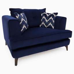 Faith Standard Back Loveseat - Love Chair Grade D - Pillow Back / Aaron Truffle / Mid Oak Feet - thumbnail 9