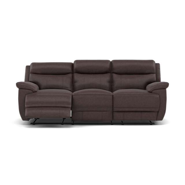 Tranquil 3 Seater Recliner Sofa - 3 Seater Sofa 2 Manual Recliners Fabric - Manual Recliner - BFA-BLJ-946 SILVER GREY - image 1