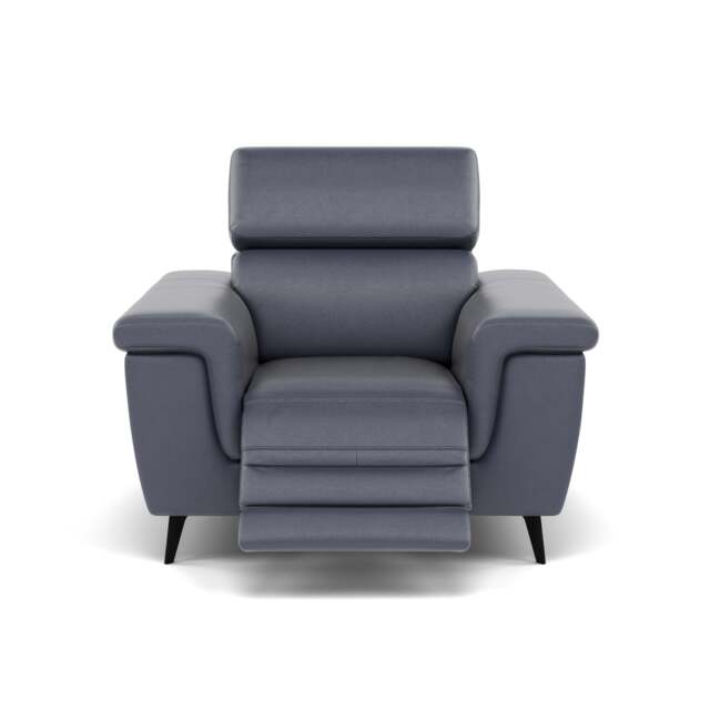 Sparta Recliner Armchair - Chair W/ Power Recliner W/ Power Headrest Cat NL/O/S - Power with Power Headrest & USB - NL5100 New York Dark Blue - image 1