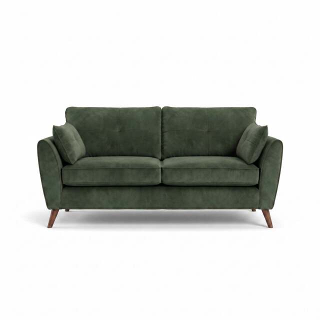 Zara 3 Seater Sofa - 3 Seater Sofa - Plush Emerald / Dark Feet - image 1