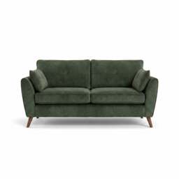 Zara 3 Seater Sofa - 3 Seater Sofa - Plush Emerald / Dark Feet