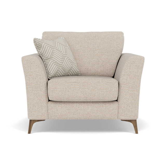 Chilton Armchair - Chair Fabric - Chrome Feet / Barley Linen - image 1