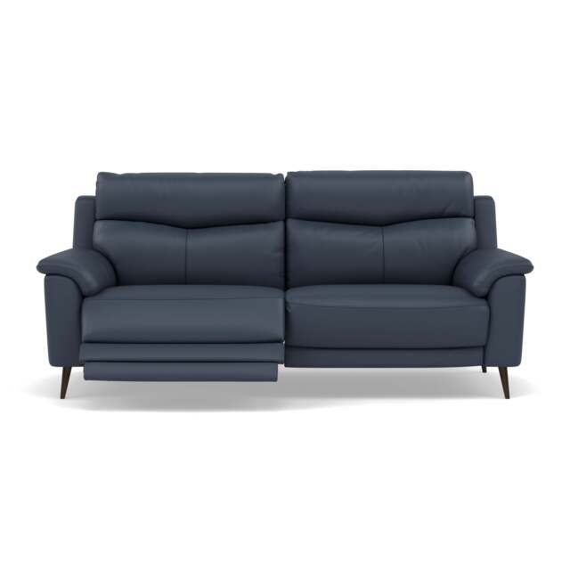 Revel 3 Seater Recliner Sofa - 2.5 Seater Sofa with 2 Power Recliners Cat 20S - Power Recliner with USB - NWS-518E OCEAN BLUE - image 1