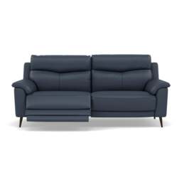 Revel 3 Seater Recliner Sofa - 2.5 Seater Sofa with 2 Power Recliners Cat 20S - Power Recliner with USB - NWS-518E OCEAN BLUE - thumbnail 1