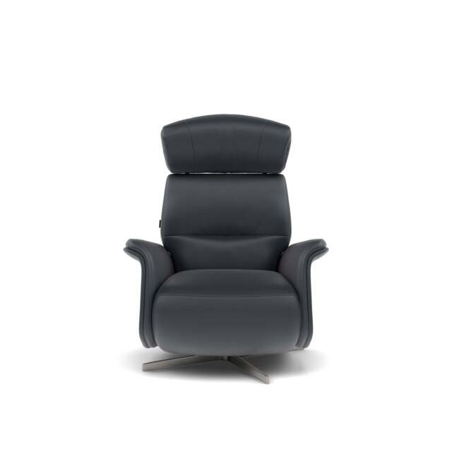 Nicoletti Happiness Recliner Armchair - Power Chair with Metal Base CB - Macao Blu-S 81 - image 1