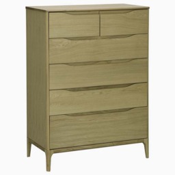 Ercol Rimini 6 Drawer Cabinet - 6 Drawer Tall Wide Chest Clear Matt - thumbnail 3
