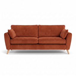 Zara 4 Seater Sofa - 4 Seater Sofa - Plush Marmalade / Light Feet - thumbnail 1