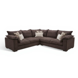 Lennox Large Corner Sofa - 2 Corner 2 Group - Greenock Wheat Option / Walnut Feet - thumbnail 1