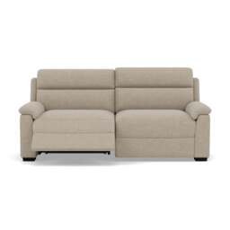 Eldon 3 Seater Power Recliner - 2.5 Seater Sofa 2 Power Recliners Fabric - Power Recliner Power Footrest Headrest & USB - FAB-MIL-120 MINK - thumbnail 1