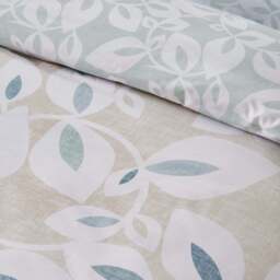 Catherine Lansfield Inga Leaf Natural Duvet Set Single - SALE Inga Leaf Natural Duvet Set Single - thumbnail 3