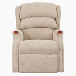 Westbury Grande Recliner Armchair - Single Motor Recliner Fabric - Power Recliner with USB - Luna Silver / Natural Knuckle - thumbnail 1
