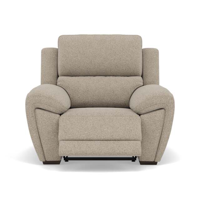 Echo Recliner Armchair - Power Recliner Chair Lumber Support Fabric - Power With Power Headrest Footrest Lumbar & USB - FAB-MIL-120 MINK - image 1
