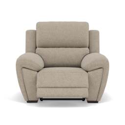 Echo Recliner Armchair - Power Recliner Chair Lumber Support Fabric - Power With Power Headrest Footrest Lumbar & USB - FAB-MIL-120 MINK