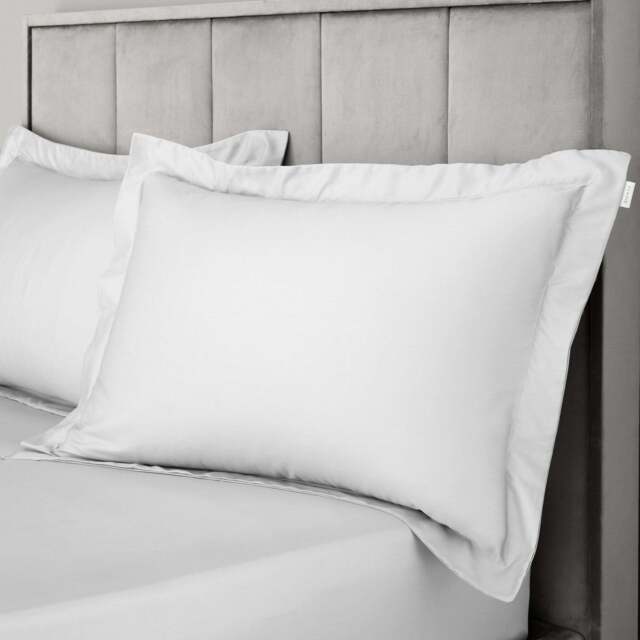 Bianca Sateen Grey Oxford Pillowcase Pair - 400TC Sateen Dove Grey Ox Pillowcase Pair - image 1