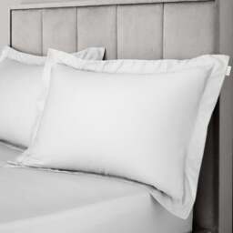 Bianca Sateen Grey Oxford Pillowcase Pair - 400TC Sateen Dove Grey Ox Pillowcase Pair - thumbnail 1
