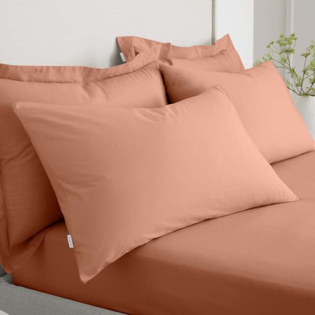 SALE 200TC Percale Clay Std Pillowcase Pair - image 1