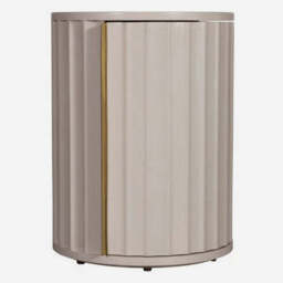 Saskia Bedside Cabinet - Bedside (Left) Soft Grey Painted / Brass - Left Hand - thumbnail 4