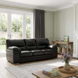 Gino 3 Seater Sofa - 3 Seater Sofa Cat 55 - Cat-55/72 New Club Dark Grey / Metal Feet - thumbnail 2