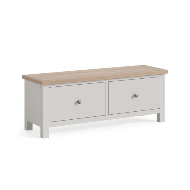 Elmstead Grey Large 2 Drawer Bench - Large 2 Drawer Bench Stone Grey - image 1