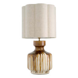 Eichholtz Lorena Table Lamp Brown Drip Effect Vintage Brass Finish - Table Lamp Lorena - thumbnail 3