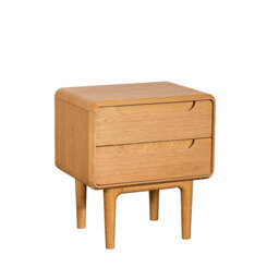G Plan Winchester 2 Drawer Bedside - 2 Drawer Bedside Light Oak - thumbnail 3